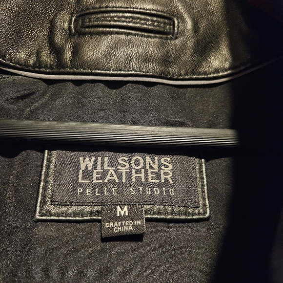 Wilsons Leather Pelle Studio Coat Black Color Medium Size - Picture 5 of 7